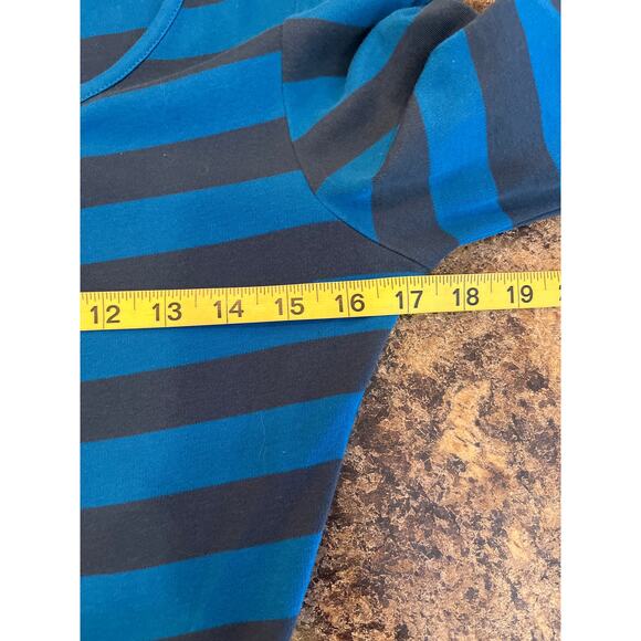 Matilda Jane It’s A Wonderful Parade Lydia Dress Blue Stripe and Floral Medium - Picture 5 of 6